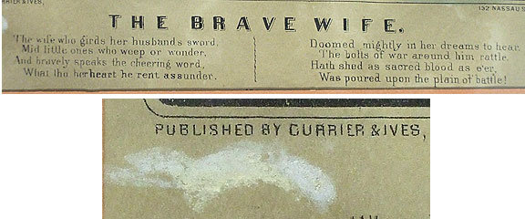 Currier & Ives-The Brave Wife Print Civil War