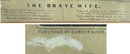 Currier & Ives-The Brave Wife Print Civil War