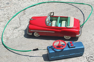Battery Operated Tin Toy Car Chevy Con