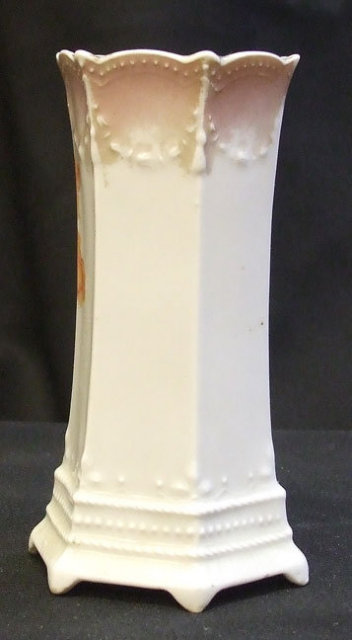 Victorian Hatpin Holder Handpainted Flowers RS Germany