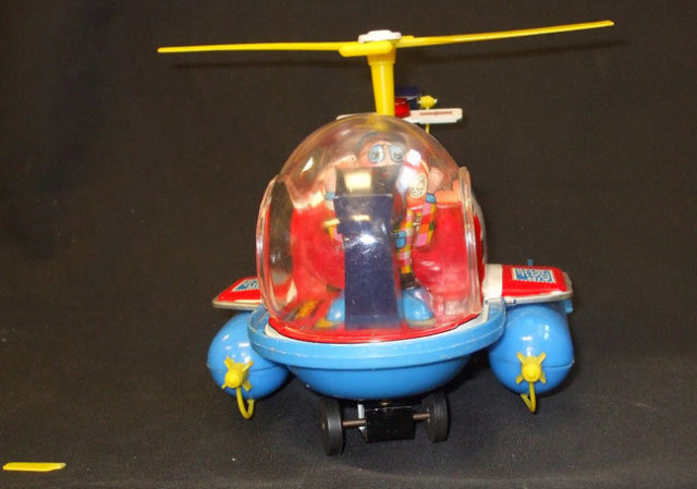 Vintage Air Mail Helicopter Battery Operated Toy Japan