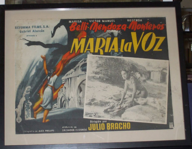 1955 Mexican Movie Poster MARIA la VOZ dir Julio Bracho