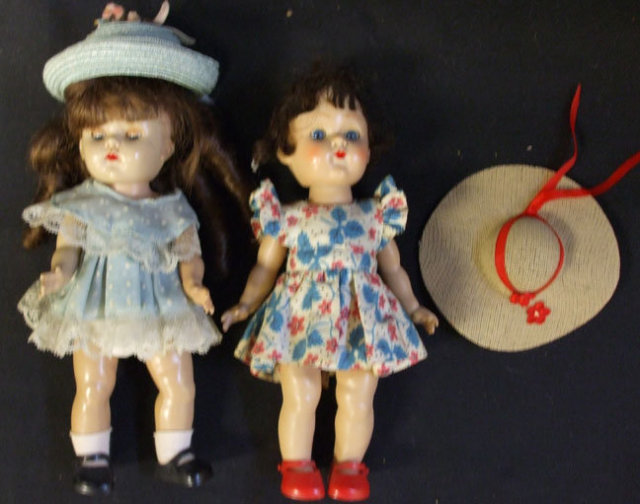 2 Vintage 1950's Vogue Ginny Dolls 8