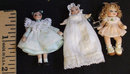 3 Artist Dollhouse Miniature Porcelain Dolls Girls