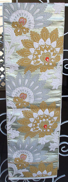 Japanese silk kimono Obi Womens runner