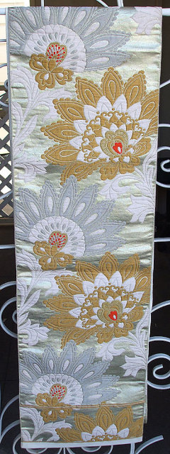Japanese silk kimono Obi Womens runner