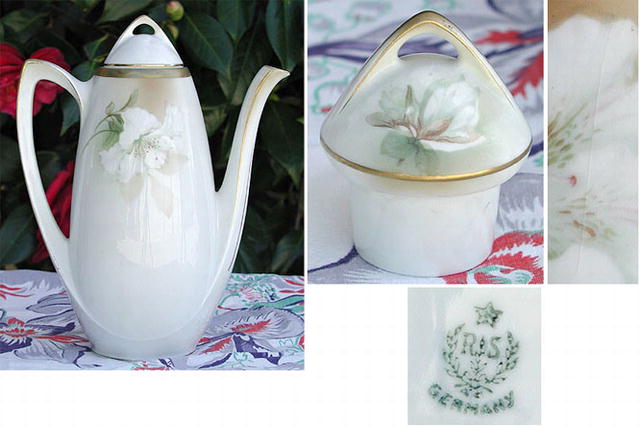 R S Prussia Chocolate Pot
