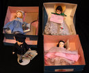 4 Madame Alexander Dolls,1960's Boxes orignial cloths