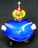 Vintage Murano Glass Clown with Blue Bowl