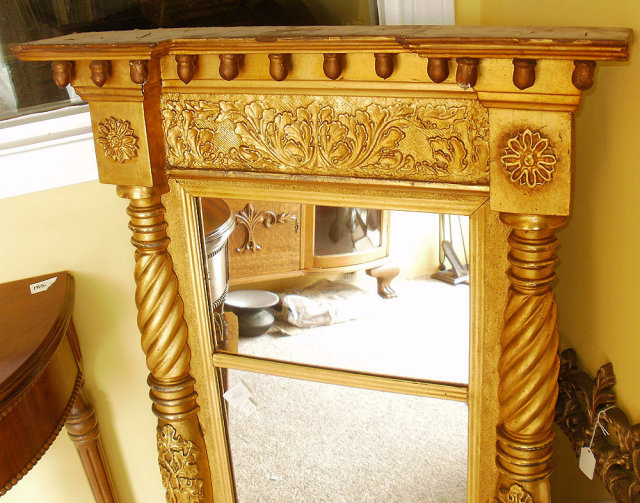 Antique Federal Period Gold Guilded Mirror