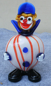 Beautiful Mid Century Murano Art Glass Clown Figurine