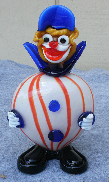 Beautiful Mid Century Murano Art Glass Clown Figurine