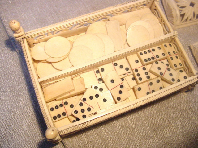 Scrimshaw Napoleonic P-O-W Dominoes Set
