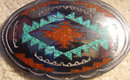 Signed Inlaid Silver Navajo Belt Buckle