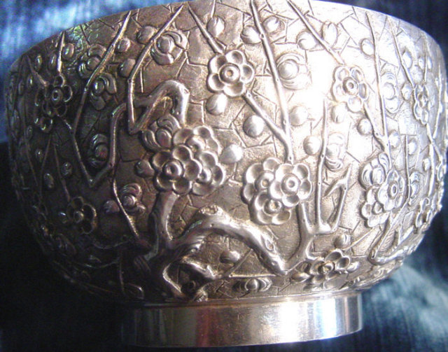 Exquisite China Trade Silver Bowl