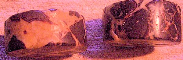 Two Elegant Plinths of Septarian Nodule