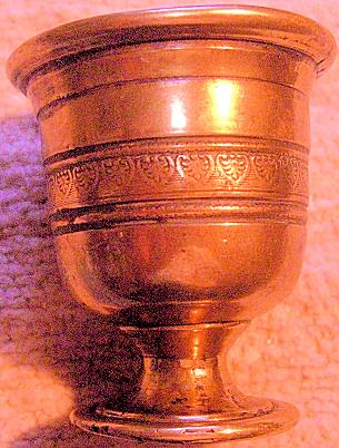 Miniature Classical Brass Mortar