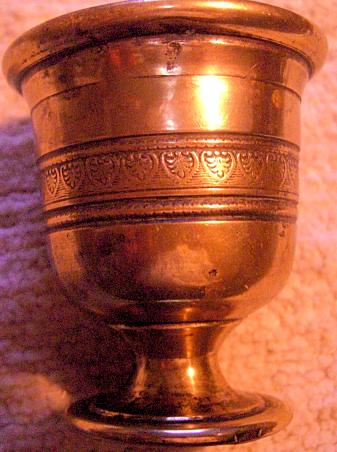 Miniature Classical Brass Mortar