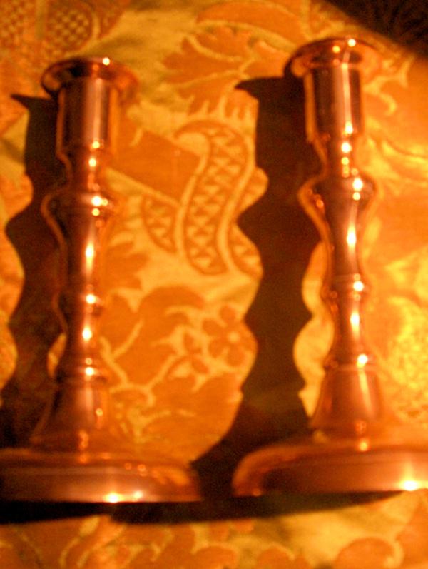 Fine Quality William IV Bell-metal Candlesticks