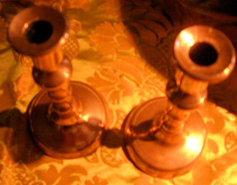 Fine Quality William IV Bell-metal Candlesticks
