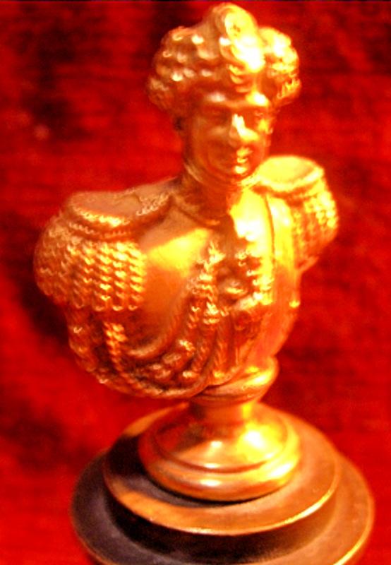 MIniature Ormolu Bust of King George IV