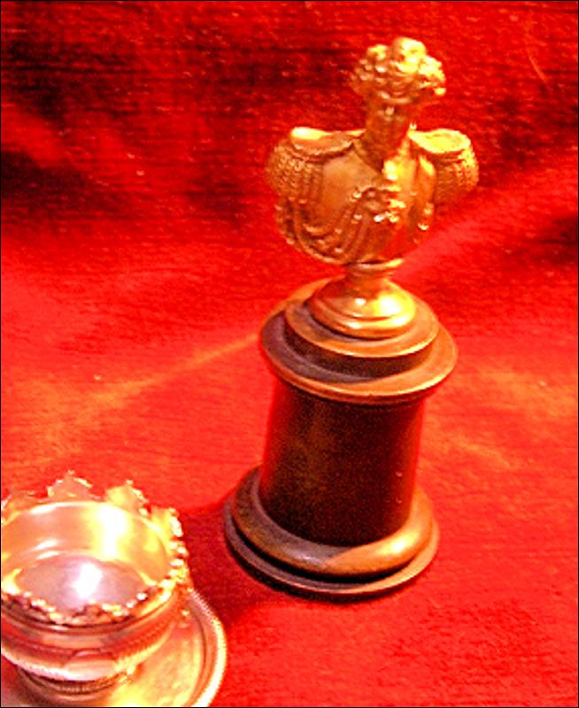 MIniature Ormolu Bust of King George IV
