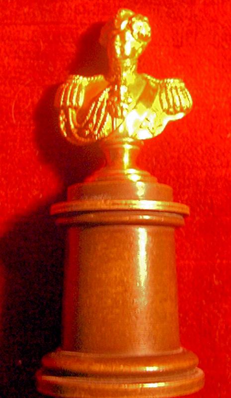 MIniature Ormolu Bust of King George IV