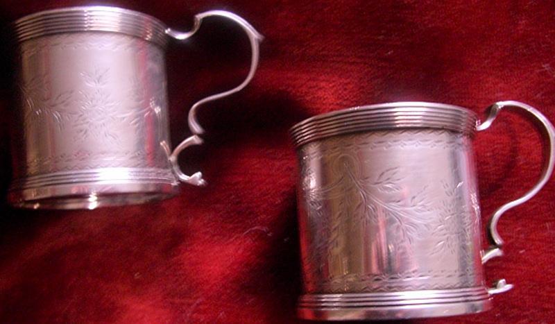 Rare Pair 18th C. Portuguese Cups
