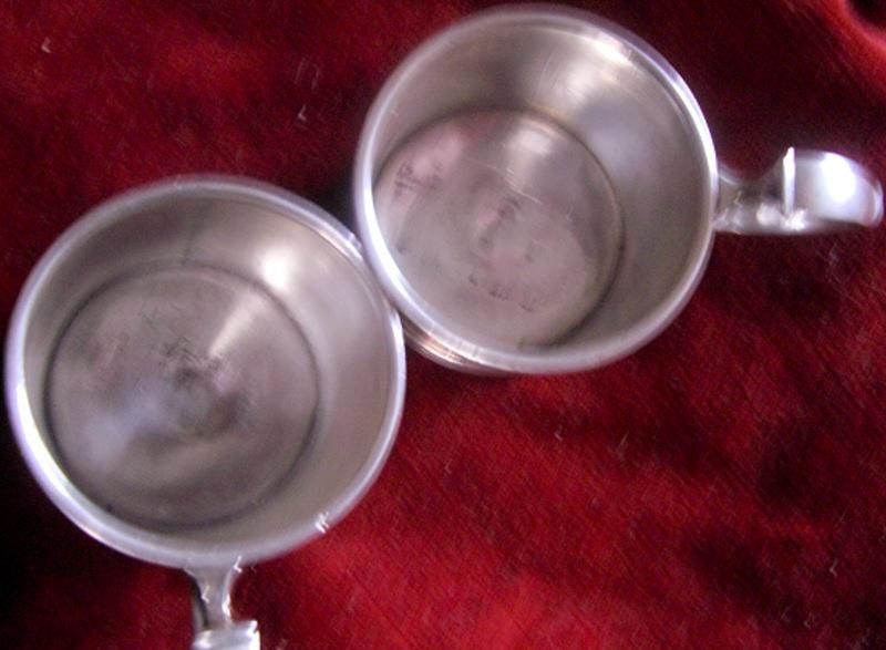 Rare Pair 18th C. Portuguese Cups