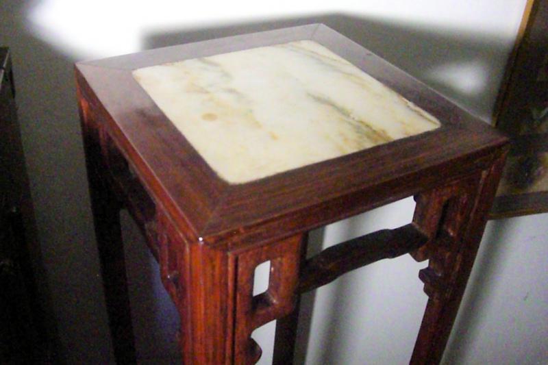 Chinese Marble-top Tall Tables