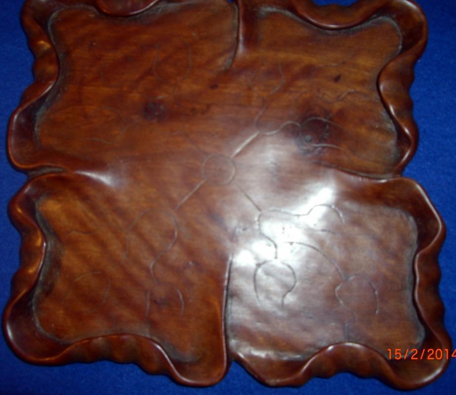 Chinese Huang Hua Li Lotus Leaf Tray