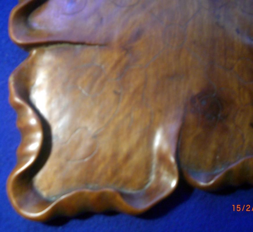 Chinese Huang Hua Li Lotus Leaf Tray