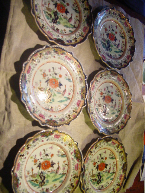 Six Early Mason's Ironstone Plates
