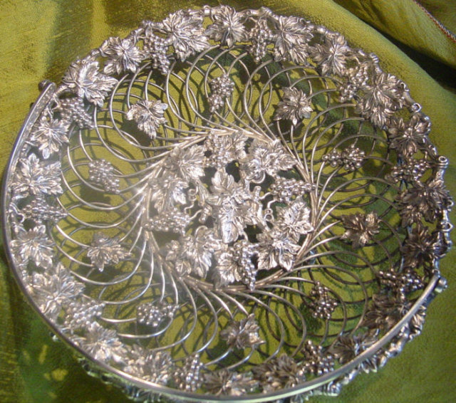 Impressive Sterling Grape Basket