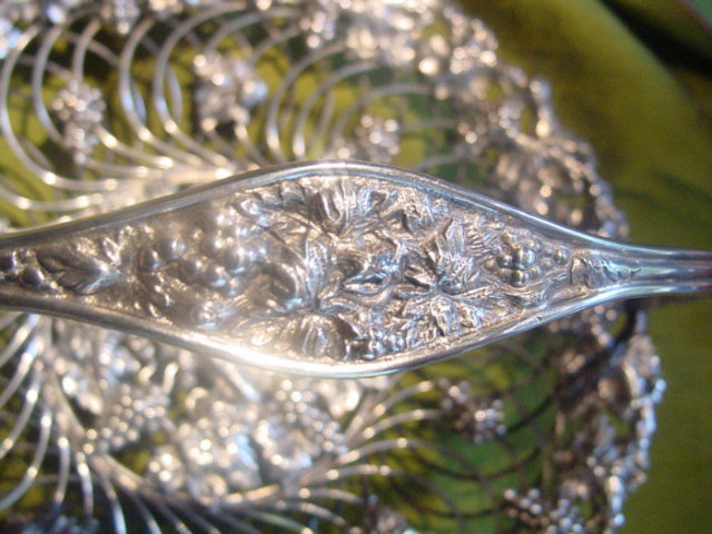 Impressive Sterling Grape Basket