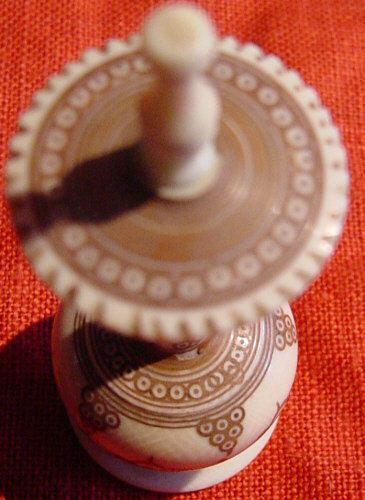 Persian Engraved Ivory Perfume Bottle