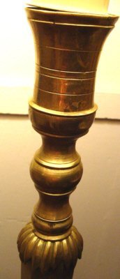Tall Persian Brass Candlestick