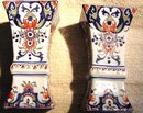 Pair 18th Century Rouen vases
