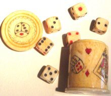 Japanese Signed Bone Dice Box