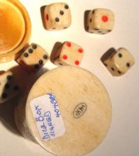 Japanese Signed Bone Dice Box