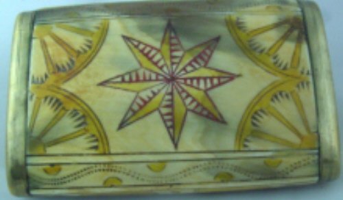 Brass-Bound Horn Snuff Box