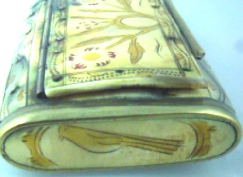 Brass-Bound Horn Snuff Box
