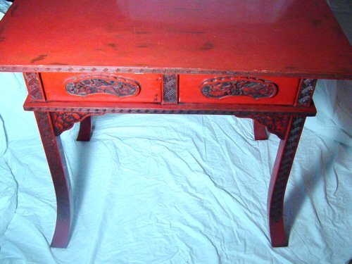 Japanese Cinnabar Lacquer Table