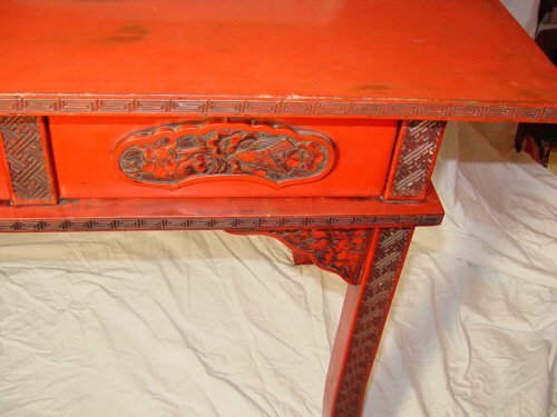 Japanese Cinnabar Lacquer Table