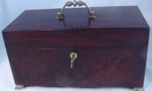 Magnificent Large Mahogany Tea Caddy