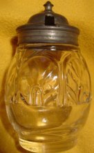 Pewter-Topped Glass Mustard Pot