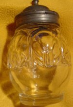 Pewter-Topped Glass Mustard Pot