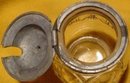 Pewter-Topped Glass Mustard Pot