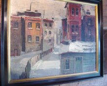 City In Snow, Landscape by Wally Brants
