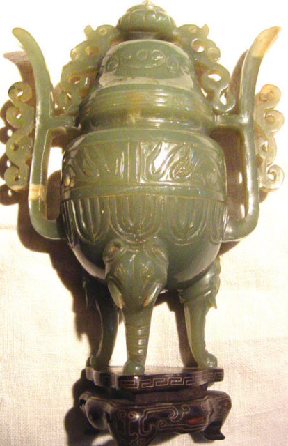 Chinese Jade Covered Vessel